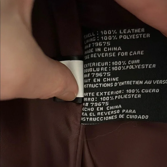 Michael Kors Burgundy Leather Jacket - Picture 3 of 6